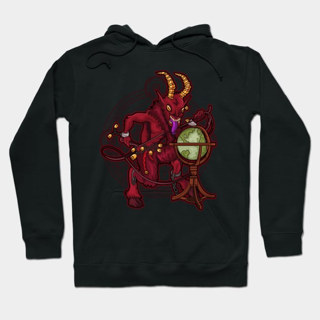 Greetings From Krampus Christmas Hoodie by E